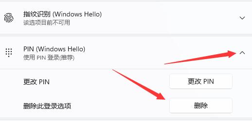 Win11如何取消pin码登录?