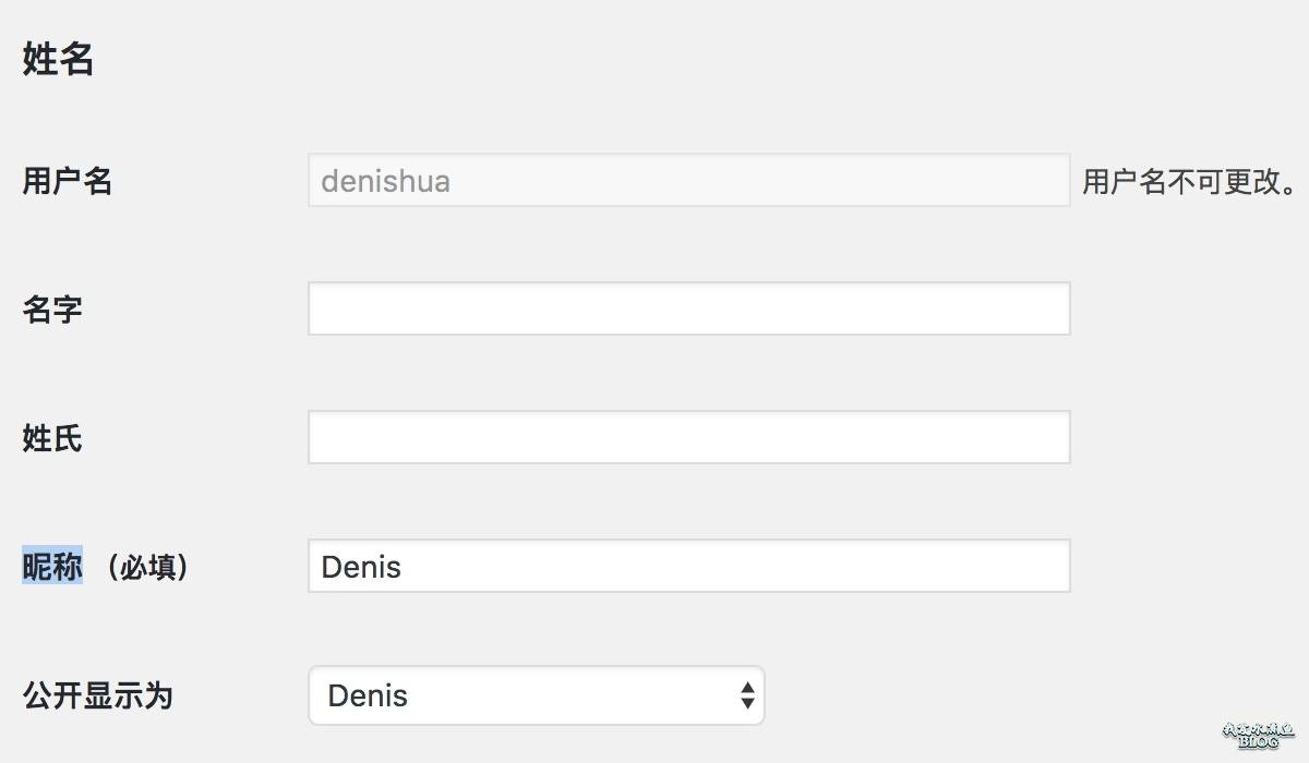 WordPress 技巧：简化WordPress后台用户名称设置 WordPress 第1张