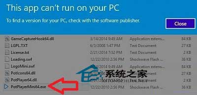 Win10系统下PotPalyer无法运行怎么办?