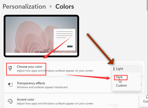 Win11窗口背景颜色如何设置?